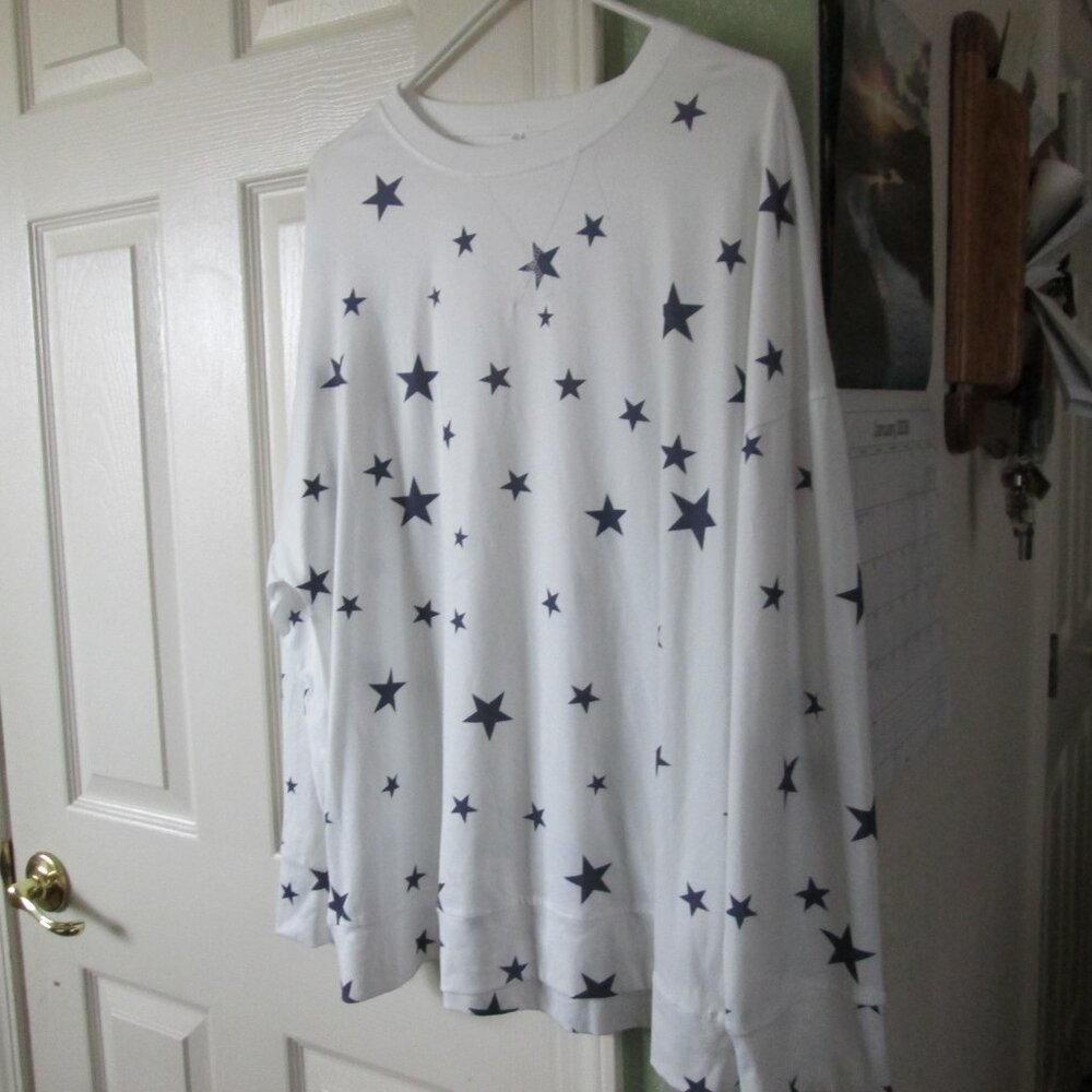 Shirt, Blue Stars, XXL (not 2X)